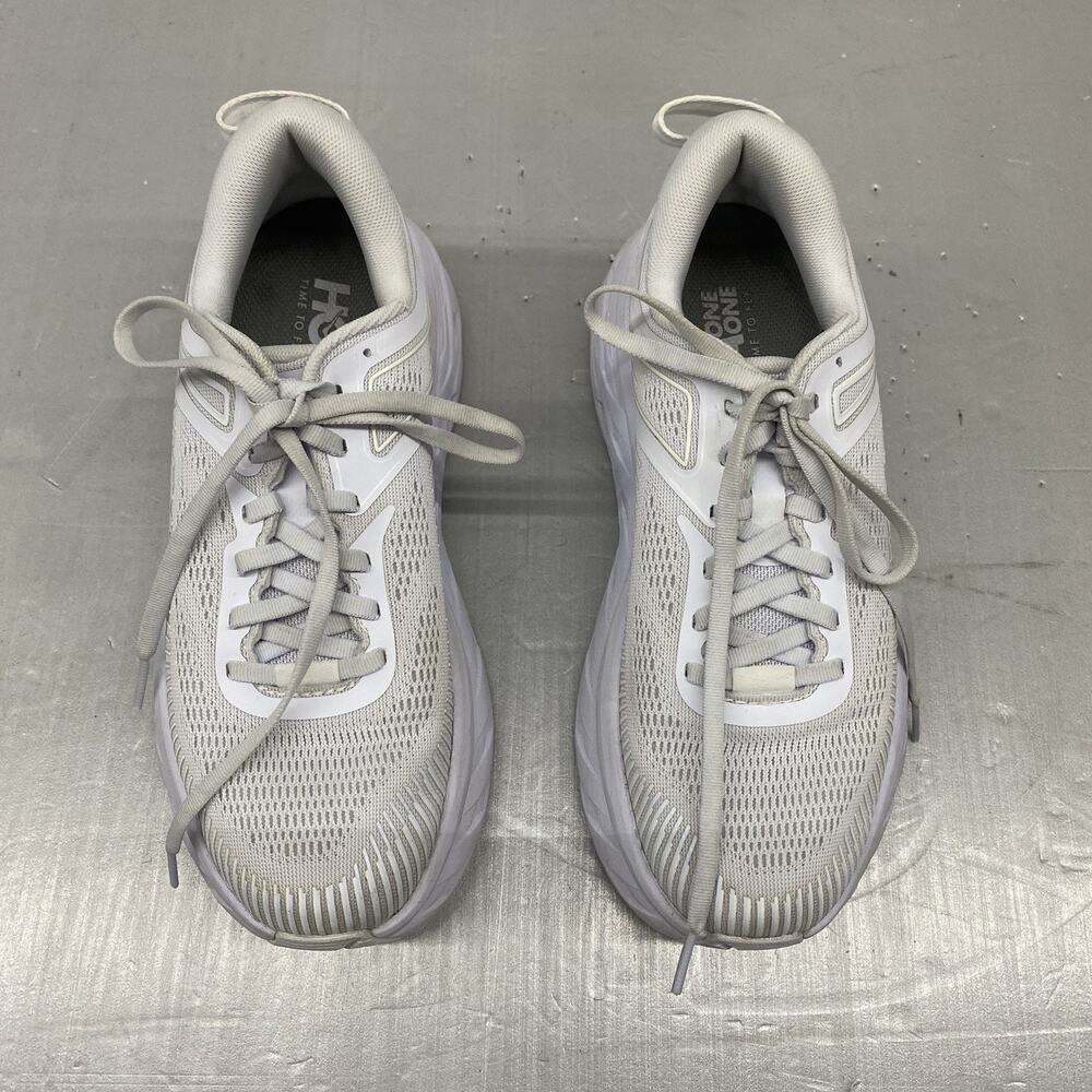 Hoka One One Bondi 7 Shoes Womens Size 7 White Mesh Running Sneakers 1110519